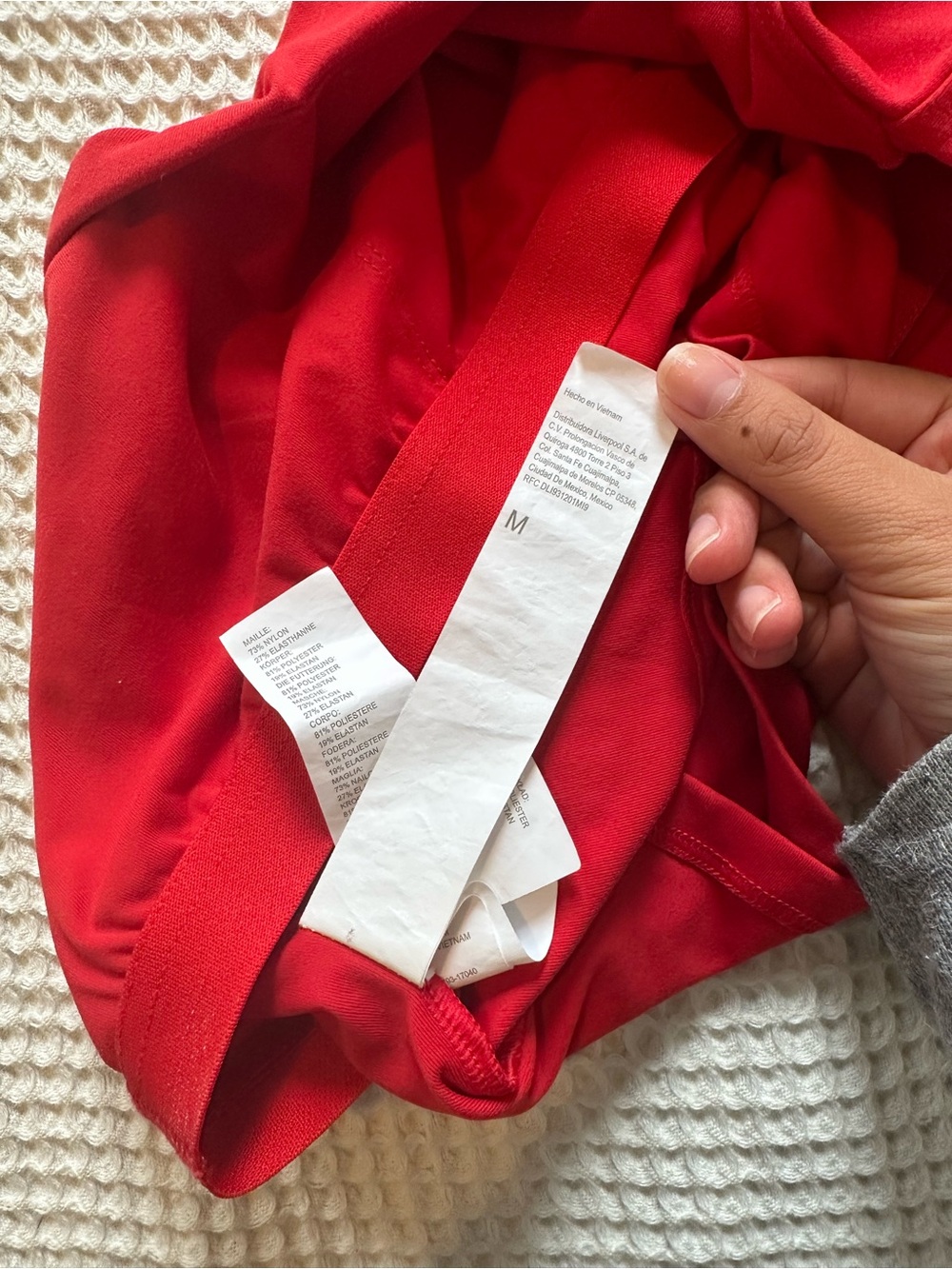 Red Racerback Crop Tank & Running Shorts Set | Fabletics - Picture 4 of 8